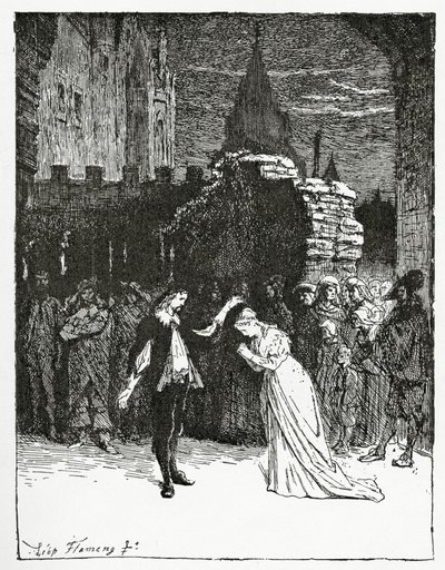 Didier bids farewell to Marion de Lorme, 19th Century by Francois Flameng